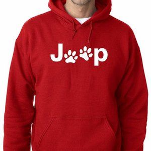 Jeep Paws Red Pullover Hoodie *NEW*
